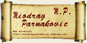 Miodrag Parmaković vizit kartica